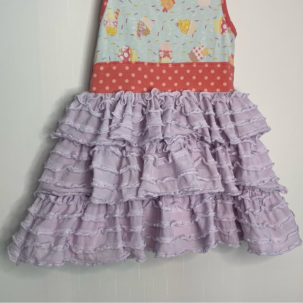 Matilda Jane Girls Brilliant Daydream Lets Eat Cake Cupcake Sundress Size 4 - Picture 6 of 10